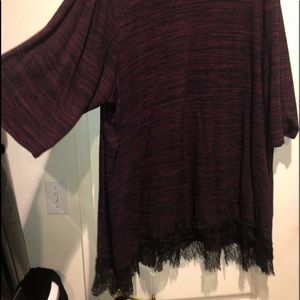 Torrid plus size 6 blouse with bottom fringe
